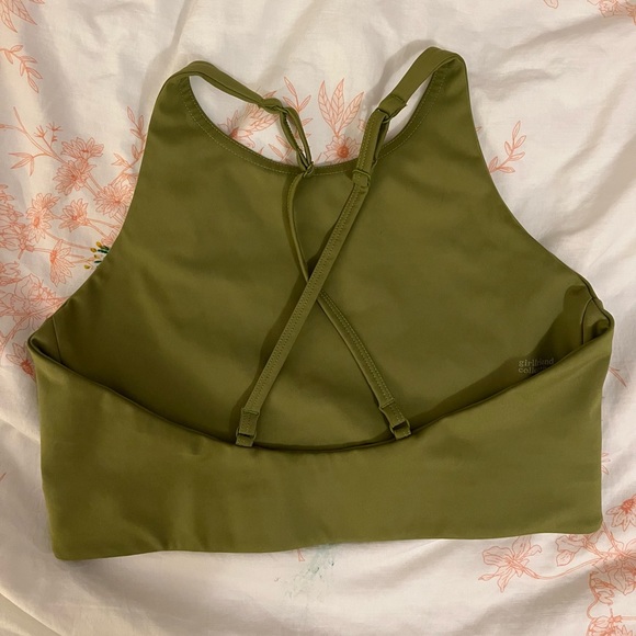 Girlfriend Collective Topanga Bra in Ivy - Picture 3 of 5